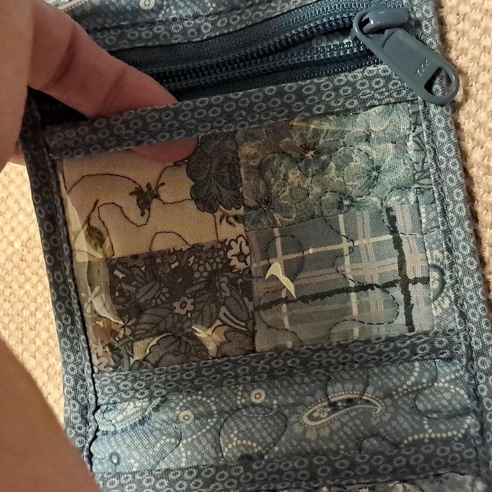 Donna Sharp Blue Patchwork Quilted Wallet - image 8